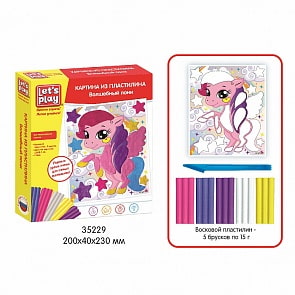 Картина из пластилина - Волшебный пони (ТМ Let`s play, 35229)
