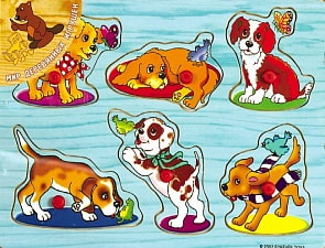 Рамка с вкладышами - Собачки (Мир деревянных игрушек, Р11)