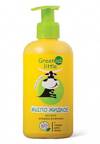 Мыло жидкое детское на молоке с ромашкой и Д-пантенолом, 230 мл (GreenLab, 55-70462)