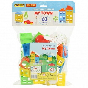 Конструктор - Построй свой город, 61 элемент в пакете (Полесье, 53725)