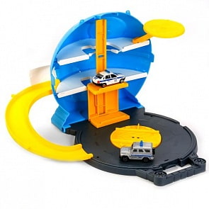 Шар-парковка - Полиция с металлическими машинками Уаз, Лада, 7,5 см (Технопарк, A129-H06049-R)