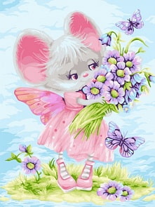 Рисование по номерам на холсте - Мышка фея (Фабрика Творчества, S030)
