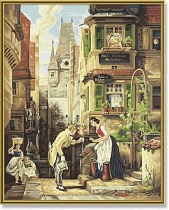 Раскраска по номерам. Репродукция - Вечный жених. Карл Шпицвег, 40 х 50 см (Schipper, 9130293)