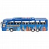 Модель Экскурсионный автобус 30 см свет-звук двери открываются пластиковая инерционная синий  - миниатюра №2