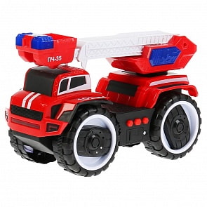 Пожарная машина, инерционная, 25 см, свет и звук (Технопарк, A5577-2R)