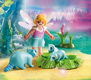 Игровой набор - Феи: Девочка-фея с енотами (Playmobil, 9139pm)