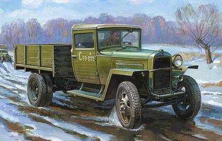 Модель для склеивания - Советский армейский грузовик образца Звезда, 1943 года ГАЗ-ММ 