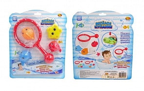 Игровой набор Веселое купание - Сачок и 4 фигурки (ABtoys, PT-01249)