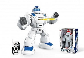 Робот р/у, ИК управление, сенсор.управление, свет, звук, стреляет м/дисками 10шт., эл.пит.АА*6шт.не вх.в комплект