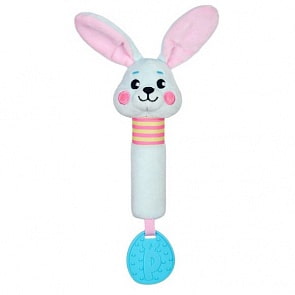 Пищалка с силиконовым прорезывателем Зайка (Жирафики, 939519)