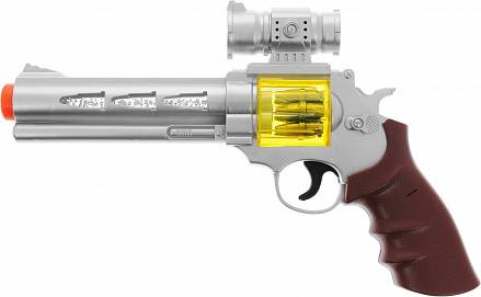 Револьвер штурмовой, со световыми и звуковыми эффектами, с пластмассовыми снарядами 