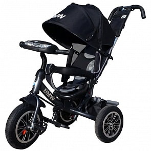 Трехколесный велосипед - BMW, колеса 12" и 10", черный, свет и звук (BMW, BMW-M-N1210-BLACK)
