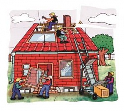 Развивающий Пазл "Строим дом" - миниатюра
