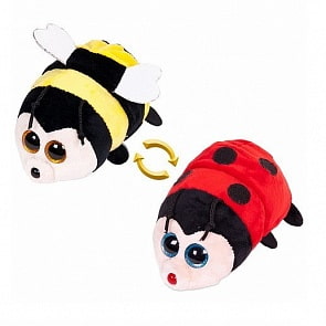 Игрушка мягкая перевертыш - Пчёлка/Божья коровка, 16 см. (ABtoys, M5009)
