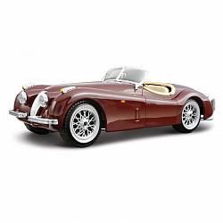 Металлическая сборная машинка Jaguar XK 120 Roadster 1951 г.выпуска (BBURAGO, 18-25061) - миниатюра