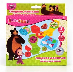 Набор Маша и Медведь - Тесто для лепки. Сладкие фантазии (Multiart, B1372159-MMsim)