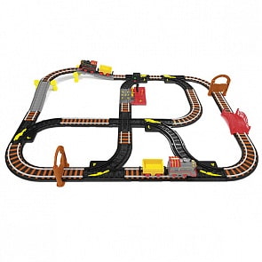 Железная дорога - Магистраль с двумя паровозами и семафором (Wincars, YK-2502)