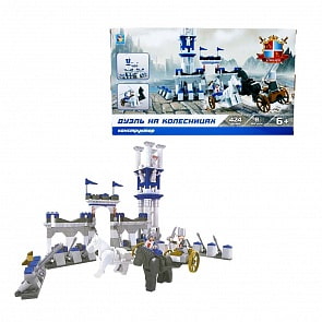 Конструктор – Рыцари. Дуэль на колесницах, 424 детали (1toy, Т57033)