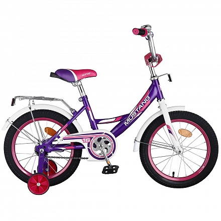 Детский велосипед – Mustang, 16", А-тип, фиолетово-белый 