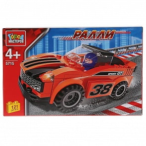 Конструктор из серии Ралли -  Спорткар с фигуркой, 121 деталь (Город мастеров, 5715-AA)
