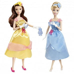 Королевское чаепитие. Золушка и Белль (Disney Princess, Mattel, X9352)