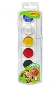 Акварель 6 цветов Барбоскины (Росмэн, 22445ros)