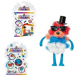 Конструктор из серии Лепейник, 60 разноцветных деталей с 8 аксессуарами, 4 вида (1toy, Т59407) (ассортимент)