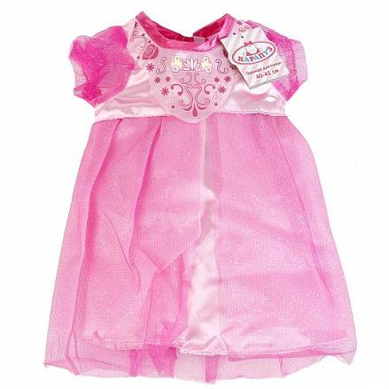Комплект одежды для куклы Карапуз – Платье, 40-42 см, розовое 