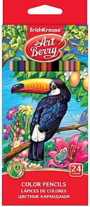 Карандаши цветные трехгранные ArtBerry 24 цвета (ErichKrause, 32480EK)