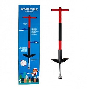 Прыгалка-кузнечик, черно-красная, 22 х 88 см., до 35 кг. (1toy, Т11459)