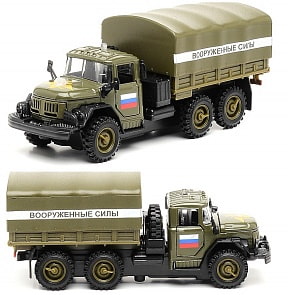 ЗИЛ 131 Вооруженные Силы, свет и звук, съемный тент (Технопарк, CT10-001-20sim)