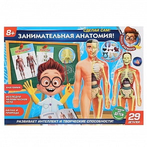 Набор для опытов Тело человека 3D-пазл Школа ученого (Играем вместе, ZY714592-R)