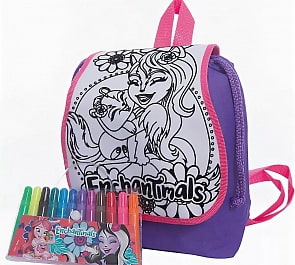 Набор для творчества - Раскрась рюкзачок - Enchantimals с фломастерами 12 цветов (Centrum, 88606)