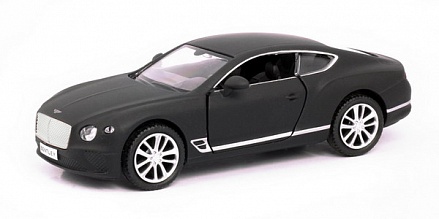 Металлическая машина - The Bentley Continental GT 2018, 1:32, черный матовый 