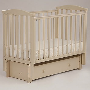 Детская кроватка Лель АБ 15.3 Лютик с продольным маятником, слоновая кость (Лель, LIEL-АБ 15.3_слоновая кость)
