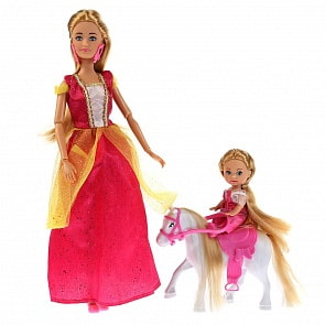 Кукла София - Принцесса с дочерью на лошадке, с аксессуарами, 29 см (Карапуз, 66325-20-S-BB)