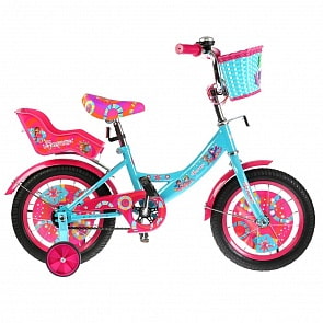 Детский велосипед 14" - Фееринки, А-тип, розово-голубой (ST14038-A)