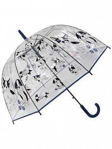 Зонт-трость Puppies прозрачный купол темно-синий (Михи Михи, MM07419)