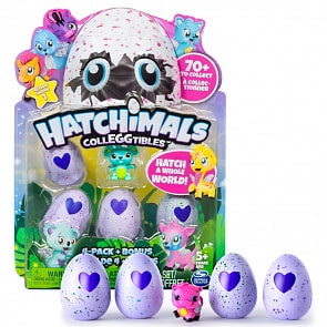 Коллекционная фигурка Hatchimals, 4 штуки и бонус (Spin Master, 19104)