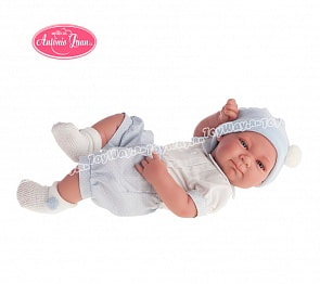 Кукла-младенец Оли, мальчик, в голубом, 42 см. (Antonio Juan Munecas, 5051B)