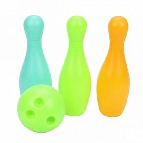 Набор для игры в боулинг 19 см, 1 мяч, 3 кегли (Наша Игрушка, JB6096E)
