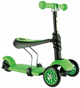 Трехколесный самокат YVolution Glider Seat 3 в 1, зеленый (YVolution, 100072)