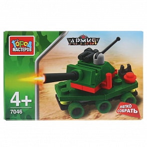 Конструктор - Армия: Танк, 32 детали (Город мастеров, KK-7046-Rsim)