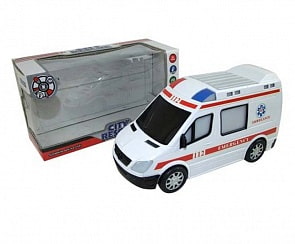 Инерционная машинка City Rescue - Скорая помощь, свет и звук (Autotime, TC-135A)