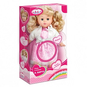 Интерактивная кукла Карапуз поёт песни и читает стихи А. Барто, 35 см (Карапуз, 32114W-IC-100-35sim)