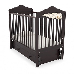 Кровать детская Angela Bella К-2005-27м Изабель, махагон (Angela Bella, AB-К-2005-27м_махагон)