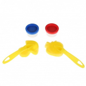 Пальчиковые краски из серии Маша и медведь с 2 штампиками на ручках (MultiArt, CM2685-MMsim)