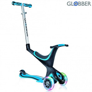 Самокат Globber Evo 5 in 1 с 3 светящимися колесами, Sky Blue (Y-SCOO Globber, 6676RT)