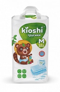 Подгузники-трусики размер М, 6-11 кг, 52 шт (Kioshi, KS002)