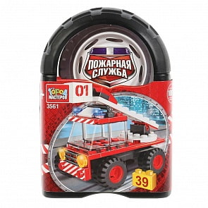 Конструктор Город мастеров – Пожарная машина, 39 деталей (Город мастеров, 3561-BL)